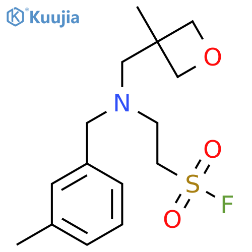 2-[(3-Methyloxetan-3-yl)methyl-[(3-methylphenyl)methyl]amino]ethanesulfonyl fluoride structure