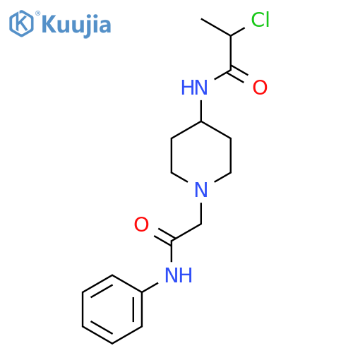 2-chloro-N-{1-[(phenylcarbamoyl)methyl]piperidin-4-yl}propanamide structure