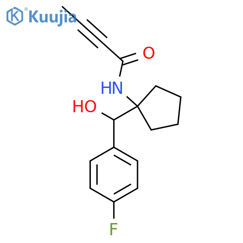 N-[1-[(4-Fluorophenyl)-hydroxymethyl]cyclopentyl]but-2-ynamide structure