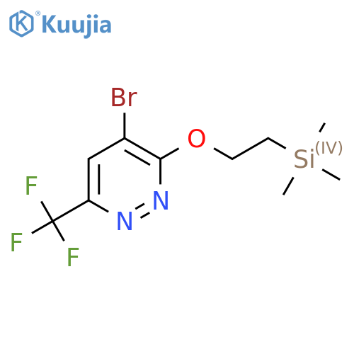 2-[4-Bromo-6-(trifluoromethyl)pyridazin-3-yl]oxyethyl-trimethylsilane structure