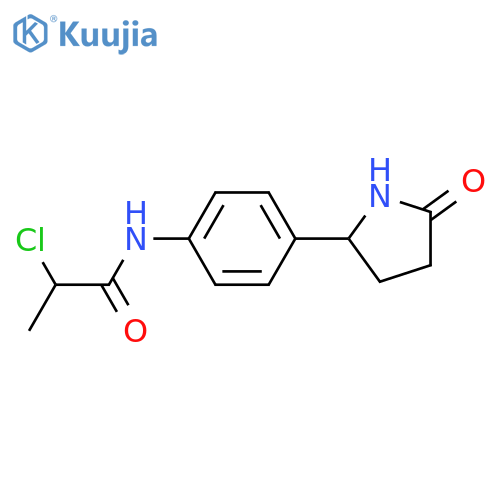 2-Chloro-N-[4-(5-oxopyrrolidin-2-yl)phenyl]propanamide structure