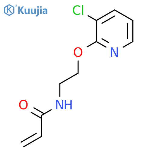 N-{2-(3-chloropyridin-2-yl)oxyethyl}prop-2-enamide structure
