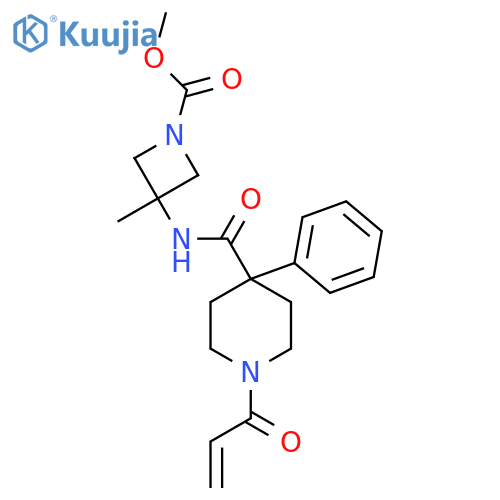 Methyl 3-methyl-3-[4-phenyl-1-(prop-2-enoyl)piperidine-4-amido]azetidine-1-carboxylate structure