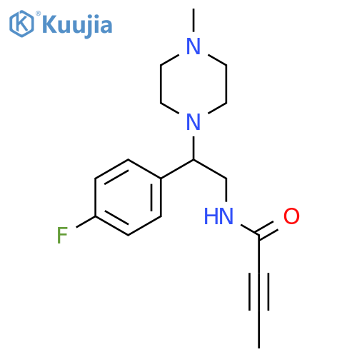 N-[2-(4-Fluorophenyl)-2-(4-methylpiperazin-1-yl)ethyl]but-2-ynamide structure