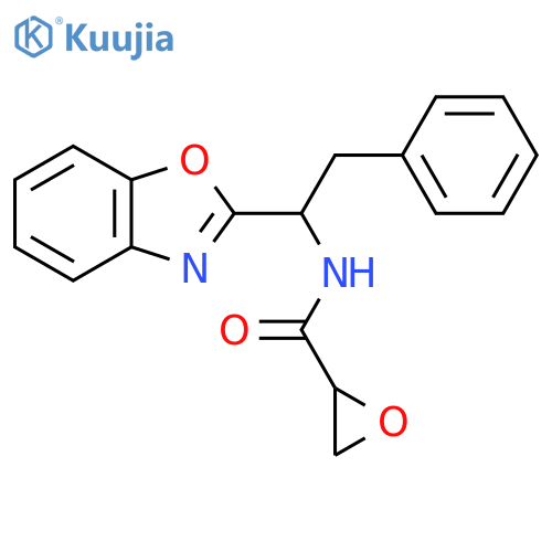 N-[1-(1,3-Benzoxazol-2-yl)-2-phenylethyl]oxirane-2-carboxamide structure
