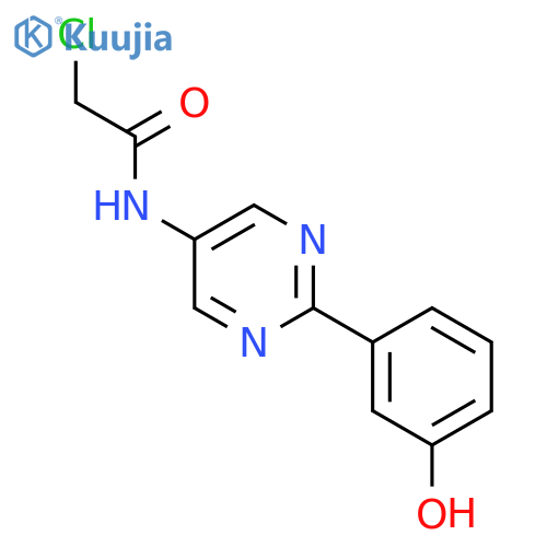 2-chloro-N-2-(3-hydroxyphenyl)pyrimidin-5-ylacetamide structure