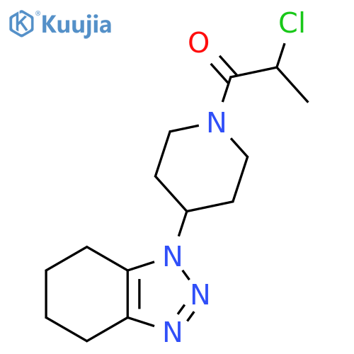 2-Chloro-1-[4-(4,5,6,7-tetrahydrobenzotriazol-1-yl)piperidin-1-yl]propan-1-one structure