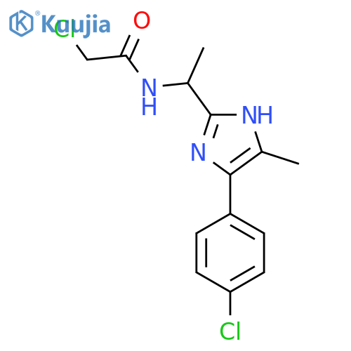 2-Chloro-N-[1-[4-(4-chlorophenyl)-5-methyl-1H-imidazol-2-yl]ethyl]acetamide structure