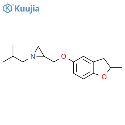 2-[(2-Methyl-2,3-dihydro-1-benzofuran-5-yl)oxymethyl]-1-(2-methylpropyl)aziridine structure
