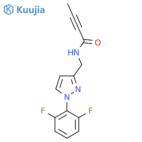 N-[[1-(2,6-Difluorophenyl)pyrazol-3-yl]methyl]but-2-ynamide structure