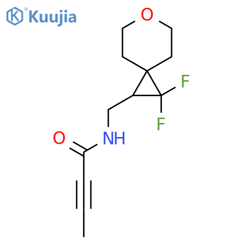 N-({2,2-difluoro-6-oxaspiro2.5octan-1-yl}methyl)but-2-ynamide structure