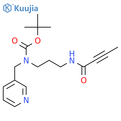 tert-butyl N-3-(but-2-ynamido)propyl-N-(pyridin-3-yl)methylcarbamate structure