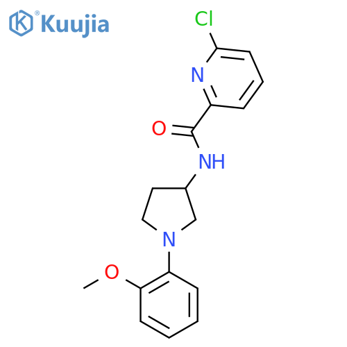 6-chloro-N-[1-(2-methoxyphenyl)pyrrolidin-3-yl]pyridine-2-carboxamide structure