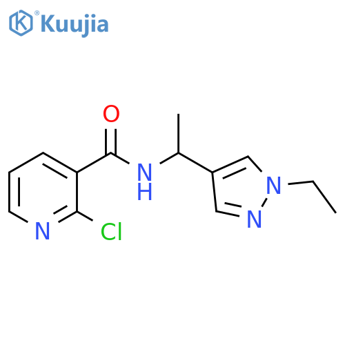 2-chloro-N-1-(1-ethyl-1H-pyrazol-4-yl)ethylpyridine-3-carboxamide structure