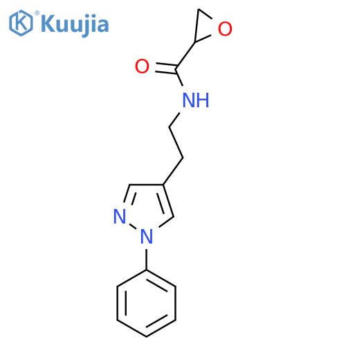 N-[2-(1-Phenylpyrazol-4-yl)ethyl]oxirane-2-carboxamide structure