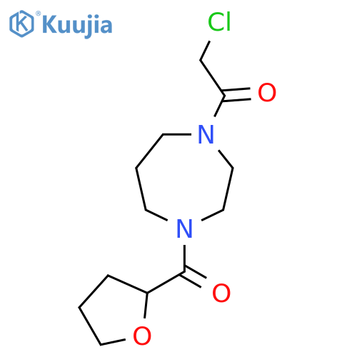 2-chloro-1-4-(oxolane-2-carbonyl)-1,4-diazepan-1-ylethan-1-one structure