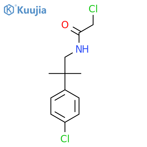 2-chloro-N-2-(4-chlorophenyl)-2-methylpropylacetamide structure