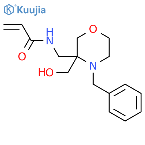 N-{4-benzyl-3-(hydroxymethyl)morpholin-3-ylmethyl}prop-2-enamide structure