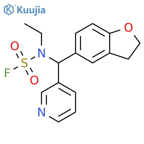 N-[(2,3-Dihydro-5-benzofuranyl)-3-pyridinylmethyl]-N-ethylsulfamoyl fluoride structure