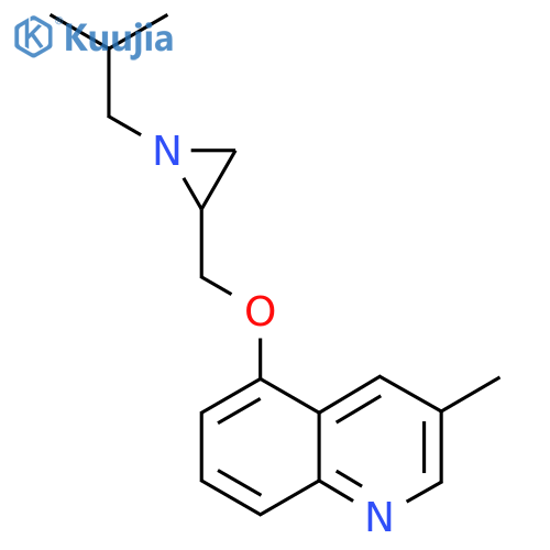 3-Methyl-5-[[1-(2-methylpropyl)aziridin-2-yl]methoxy]quinoline structure