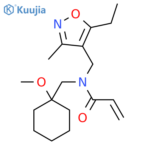 N-[(5-Ethyl-3-methyl-1,2-oxazol-4-yl)methyl]-N-[(1-methoxycyclohexyl)methyl]prop-2-enamide structure