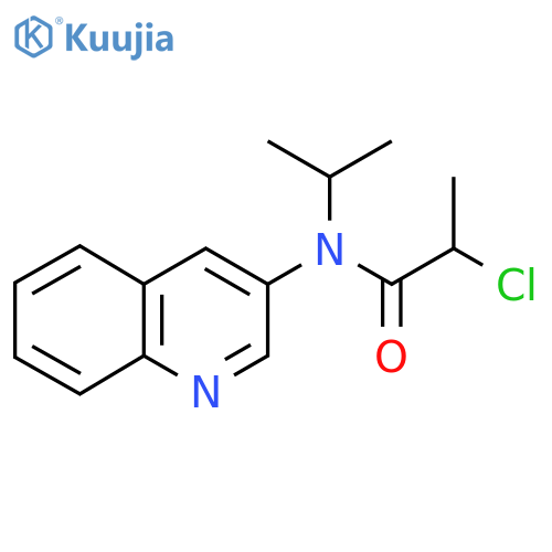 2-Chloro-N-propan-2-yl-N-quinolin-3-ylpropanamide structure