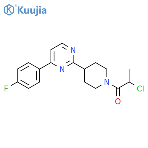 2-Chloro-1-{4-[4-(4-fluorophenyl)pyrimidin-2-yl]piperidin-1-yl}propan-1-one structure