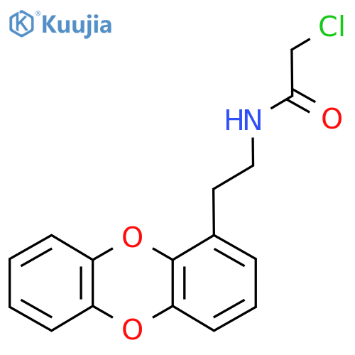 2-chloro-N-[2-(oxanthren-1-yl)ethyl]acetamide structure