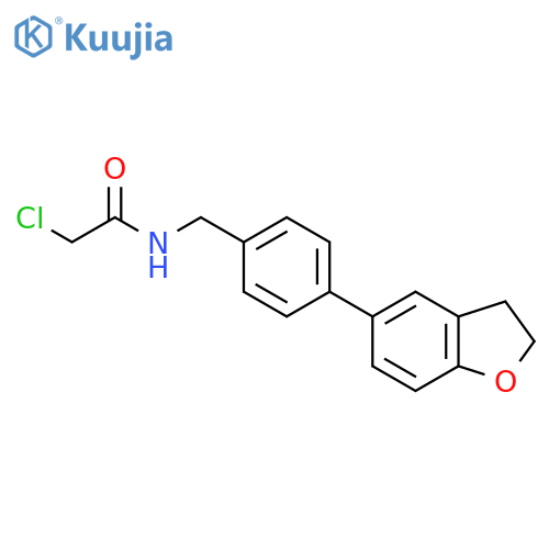 2-Chloro-N-[[4-(2,3-dihydro-1-benzofuran-5-yl)phenyl]methyl]acetamide structure