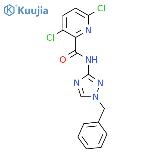 N-(1-benzyl-1H-1,2,4-triazol-3-yl)-3,6-dichloropyridine-2-carboxamide structure