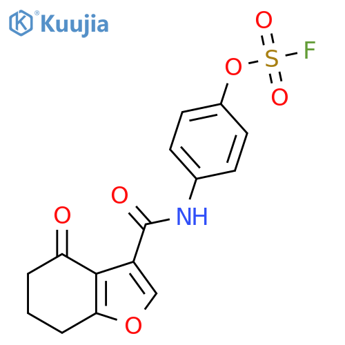 3-[(4-Fluorosulfonyloxyphenyl)carbamoyl]-4-oxo-6,7-dihydro-5H-1-benzofuran structure