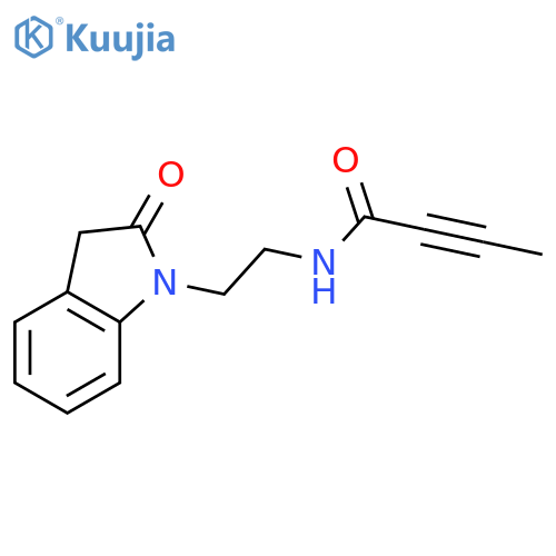 N-[2-(2,3-Dihydro-2-oxo-1H-indol-1-yl)ethyl]-2-butynamide structure