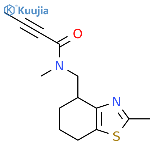 N-methyl-N-(2-methyl-4,5,6,7-tetrahydro-1,3-benzothiazol-4-yl)methylbut-2-ynamide structure