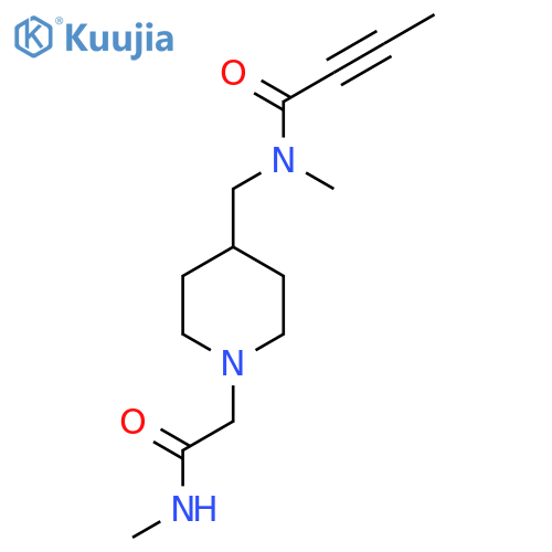 N-methyl-N-({1-(methylcarbamoyl)methylpiperidin-4-yl}methyl)but-2-ynamide structure