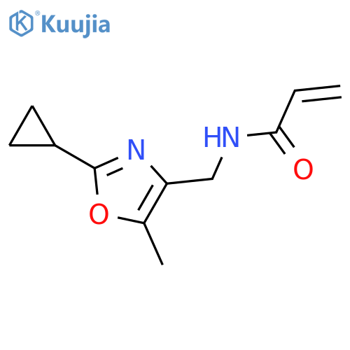N-(2-cyclopropyl-5-methyl-1,3-oxazol-4-yl)methylprop-2-enamide structure