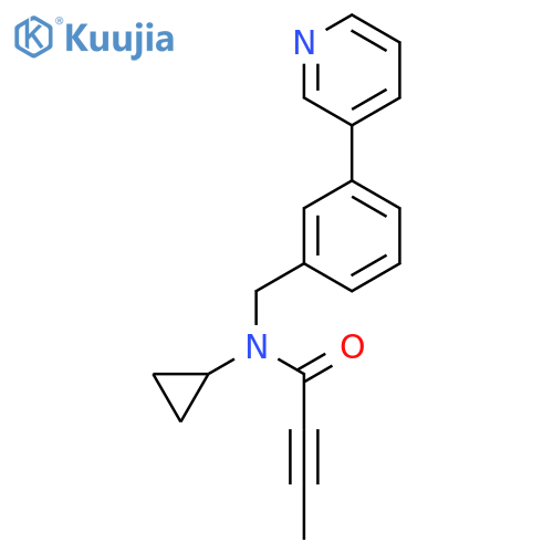 N-Cyclopropyl-N-[(3-pyridin-3-ylphenyl)methyl]but-2-ynamide structure