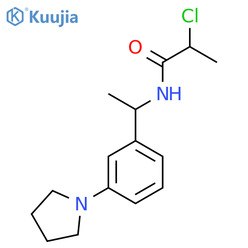 2-Chloro-N-[1-(3-pyrrolidin-1-ylphenyl)ethyl]propanamide structure