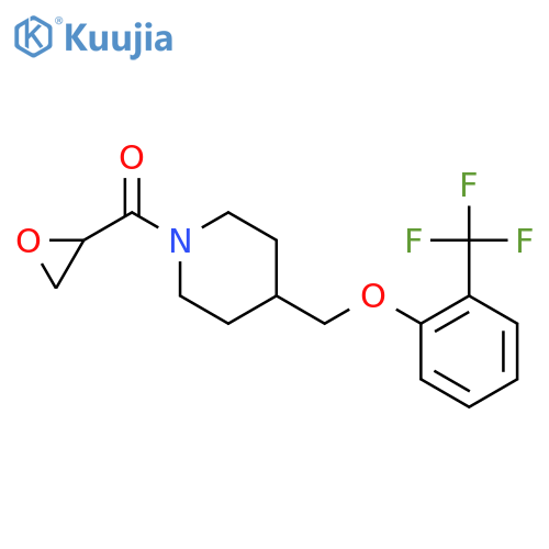 1-(Oxirane-2-carbonyl)-4-{[2-(trifluoromethyl)phenoxy]methyl}piperidine structure