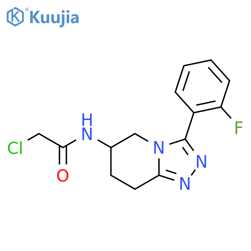 2-chloro-N-[3-(2-fluorophenyl)-5H,6H,7H,8H-[1,2,4]triazolo[4,3-a]pyridin-6-yl]acetamide structure