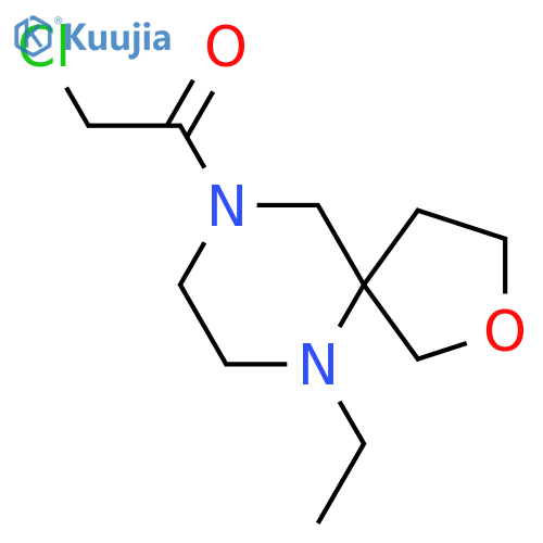 2-chloro-1-{6-ethyl-2-oxa-6,9-diazaspiro4.5decan-9-yl}ethan-1-one structure