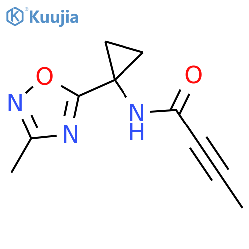 N-1-(3-methyl-1,2,4-oxadiazol-5-yl)cyclopropylbut-2-ynamide structure