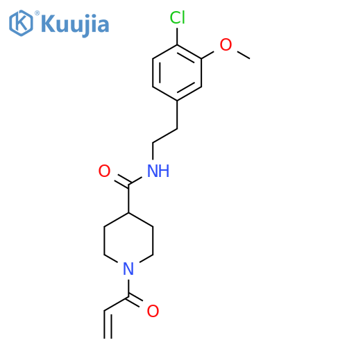 N-[2-(4-chloro-3-methoxyphenyl)ethyl]-1-(prop-2-enoyl)piperidine-4-carboxamide structure
