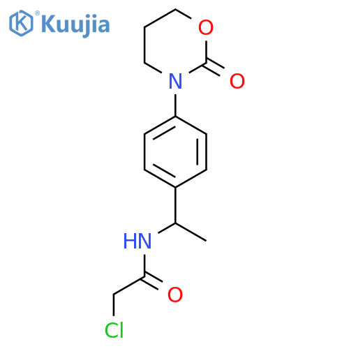 2-chloro-N-{1-4-(2-oxo-1,3-oxazinan-3-yl)phenylethyl}acetamide structure