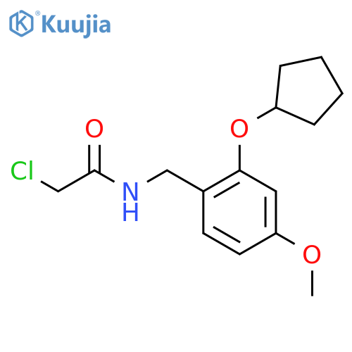 2-chloro-N-{2-(cyclopentyloxy)-4-methoxyphenylmethyl}acetamide structure