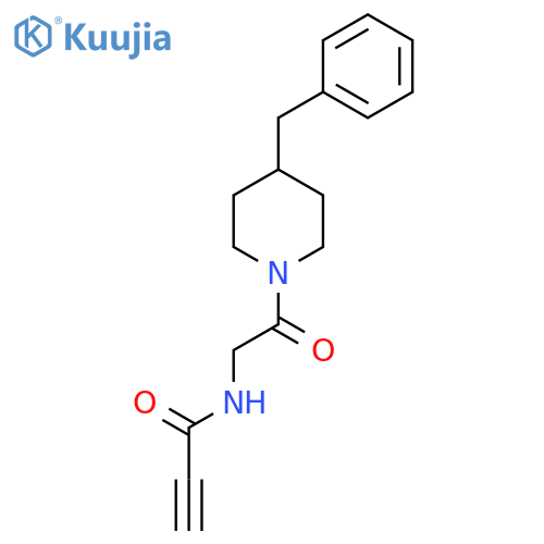 N-[2-(4-Benzylpiperidin-1-yl)-2-oxoethyl]prop-2-ynamide structure