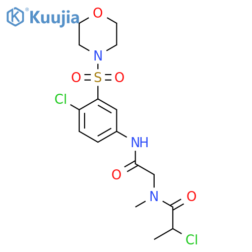 2-chloro-N-({[4-chloro-3-(morpholine-4-sulfonyl)phenyl]carbamoyl}methyl)-N-methylpropanamide structure