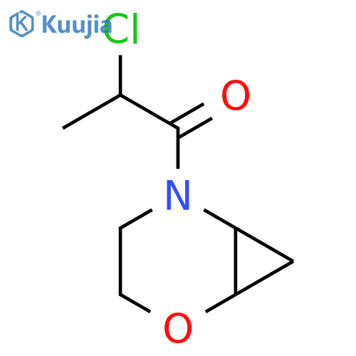 2-Chloro-1-(2-oxa-5-azabicyclo[4.1.0]heptan-5-yl)propan-1-one structure