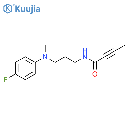 N-{3-(4-fluorophenyl)(methyl)aminopropyl}but-2-ynamide structure