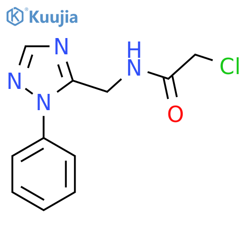 2-chloro-N-(1-phenyl-1H-1,2,4-triazol-5-yl)methylacetamide structure