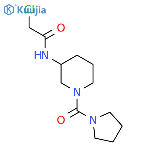 2-chloro-N-1-(pyrrolidine-1-carbonyl)piperidin-3-ylacetamide structure